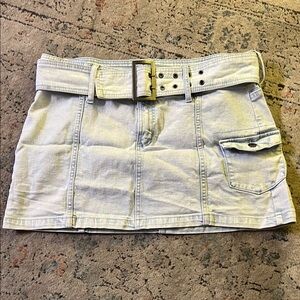 Wild Fable Light Blue Mini Skirt with Belt